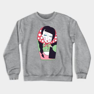 Matryoshka doll (black) Crewneck Sweatshirt